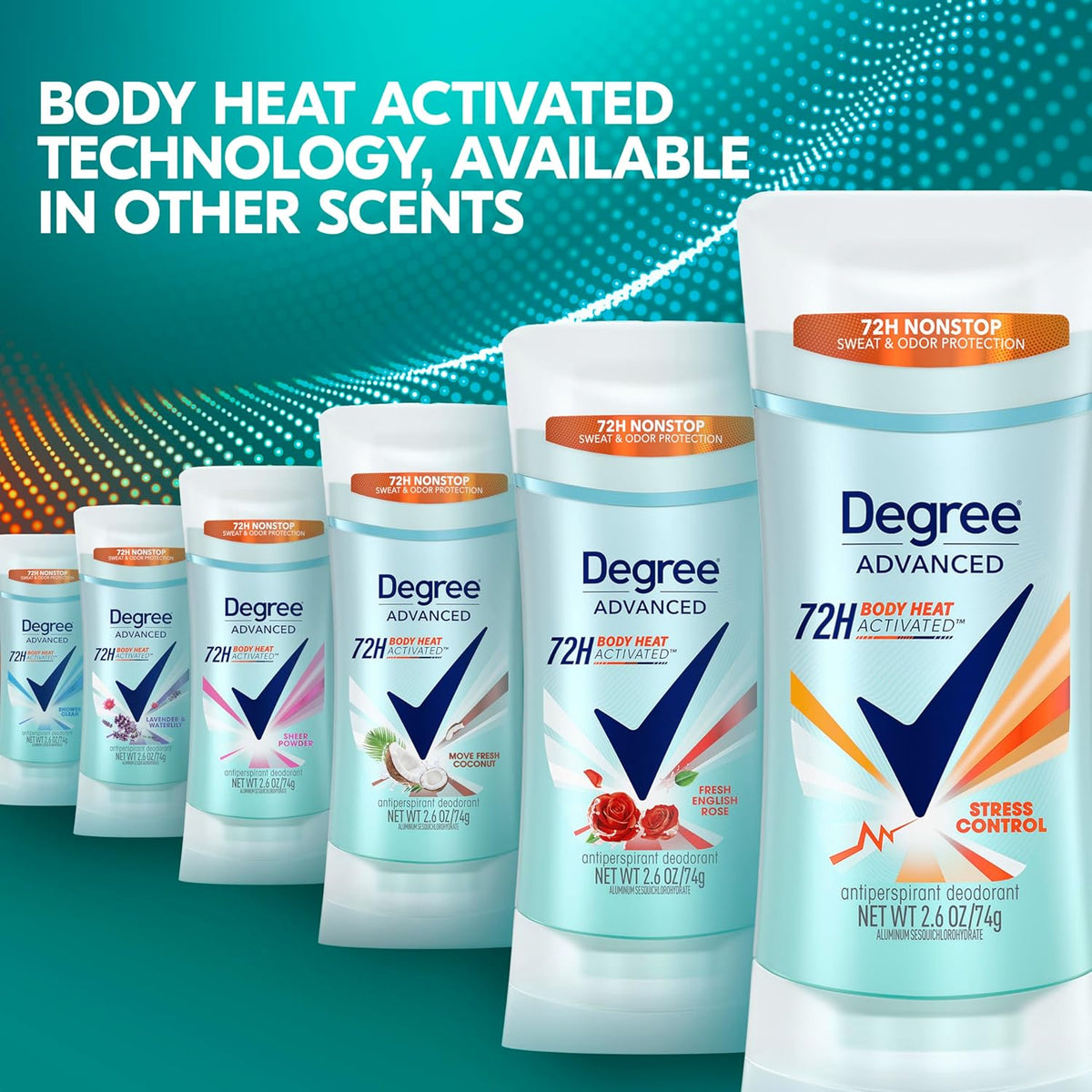 Degree Women Antiperspirant Stress Control Long-Lasting Deodorant Stick for Spa Night Wind-Down and Wellness Lifestyle 2.6 oz