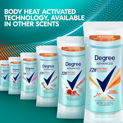Degree Women Antiperspirant Stress Control Long-Lasting Deodorant Stick for Spa Night Wind-Down and Wellness Lifestyle 2.6 oz