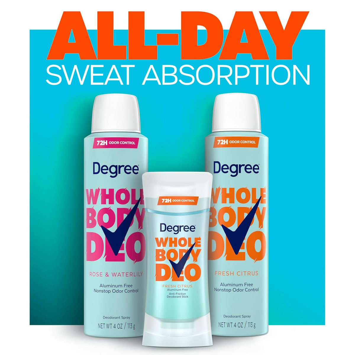Degree Women Whole Body Deodorant Spray – Dermatologist-Tested Aluminum-Free Body Mist for Mindful Shower Routine