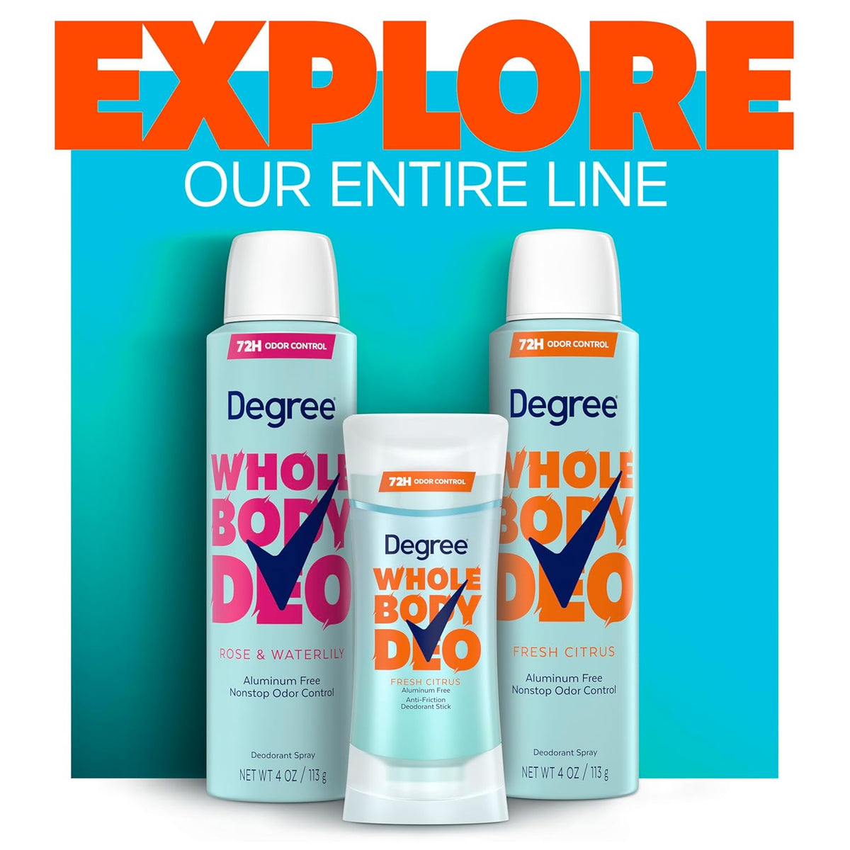 Degree Women Whole Body Deodorant Spray – Dermatologist-Tested Aluminum-Free Body Mist for Mindful Shower Routine