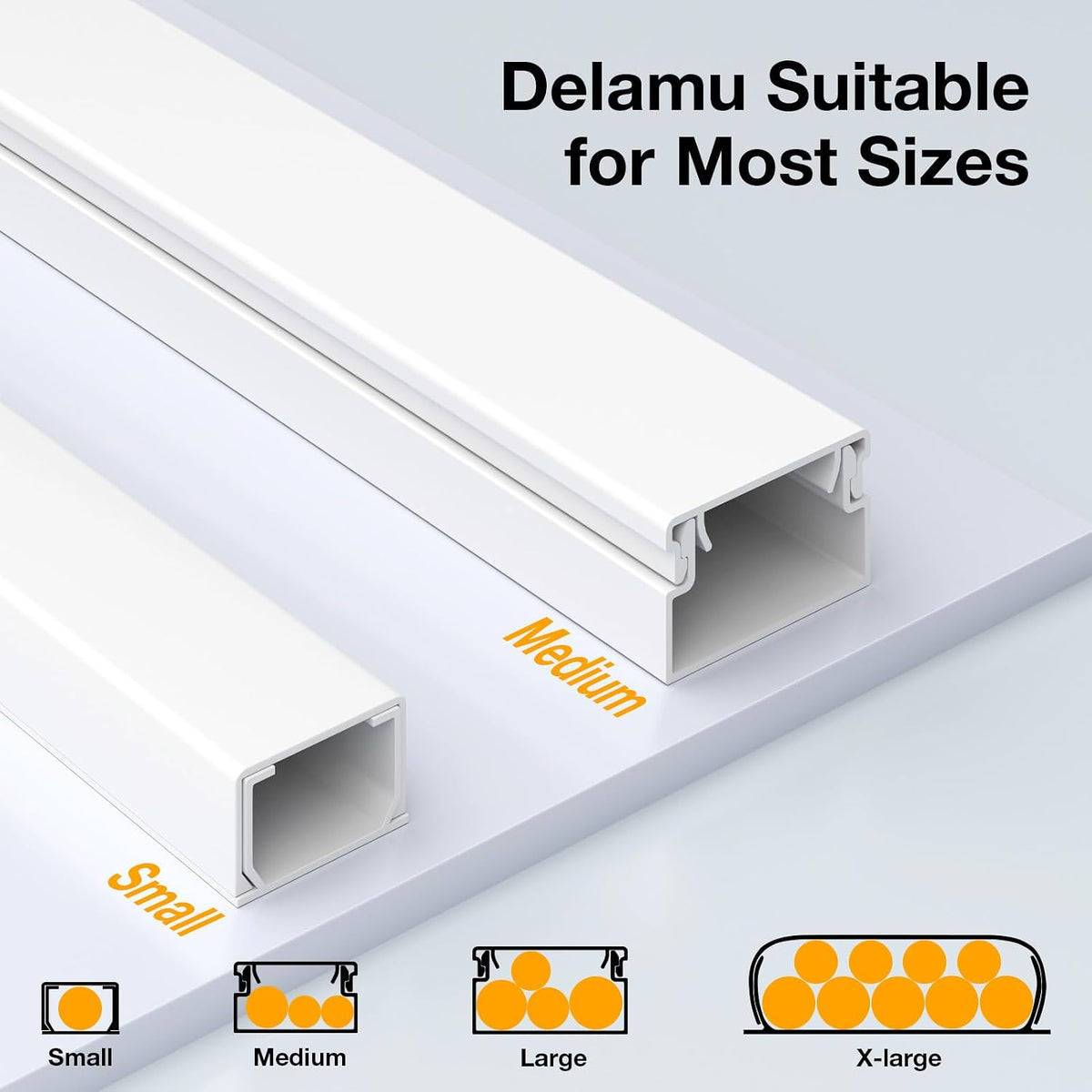 Delamu Cable Concealer for Playroom – Family Friendly Cord Hider, No Chewing Hazards