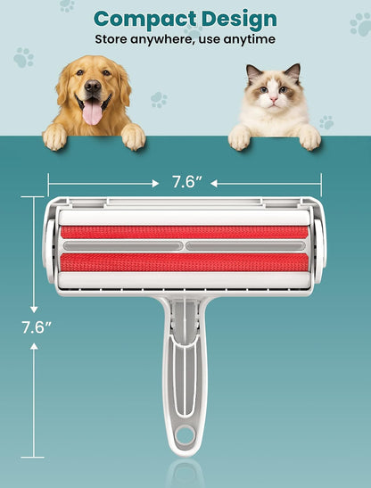 DELOMO Pet Hair Remover Roller – Lightweight Lint Roller for Picnic Blankets and Patio Furniture, Reusable Fur Remover for Outdoor Lounging