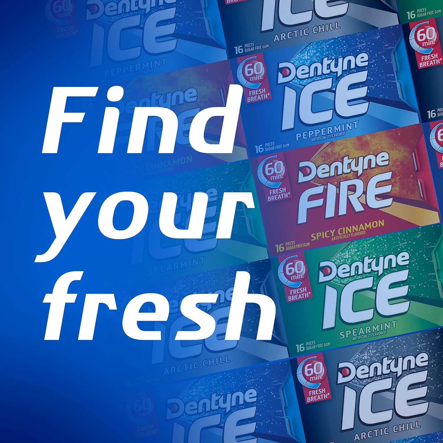 Dentyne Ice Winter Chill Sugar-Free Chewing Gum – Diabetic-Friendly Sugar-Free Mint for Mindful Snacking