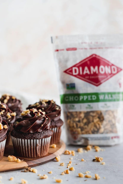 Diamond of California Chopped Walnuts – Gluten-Free Baking Ingredient for Wholesome Brownies