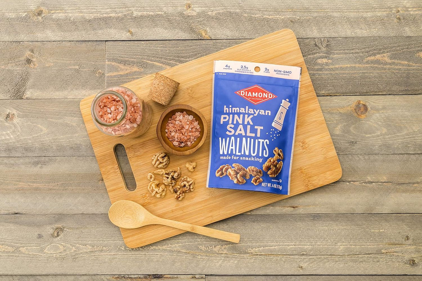 Diamond of California Himalayan Pink Salt Walnuts – Non-GMO Lunchbox Staple for Back-to-School Parents