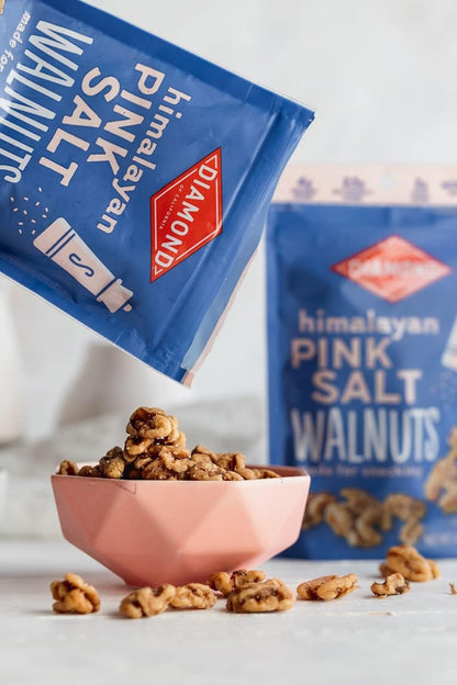 Diamond of California Himalayan Pink Salt Walnuts – Non-GMO Lunchbox Staple for Back-to-School Parents