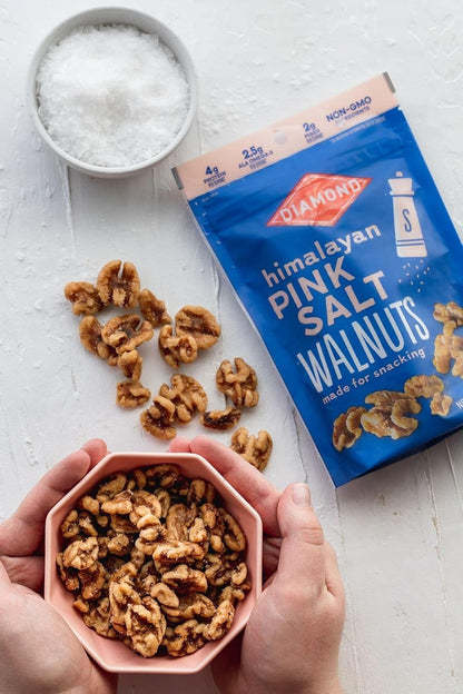 Diamond of California Himalayan Pink Salt Walnuts – Non-GMO Lunchbox Staple for Back-to-School Parents
