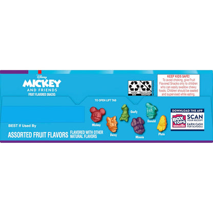 Disney Mickey and Friends Fruit Snacks, 22 Pouch Mickey Mouse Themed Celebration Treat for Children