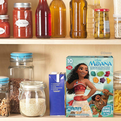 Disney Moana Character Snacks – Grandparent Care Package Gift for Grandkids, 10 Pouches