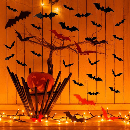 DIYASY Reusable 3D Bat Stickers 120 Pack Halloween Craft Activity for Family Craft Afternoon and Kids Party Favors