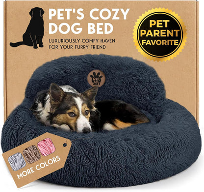 donut round shape with 8-inch raised rim for burrowing and head support