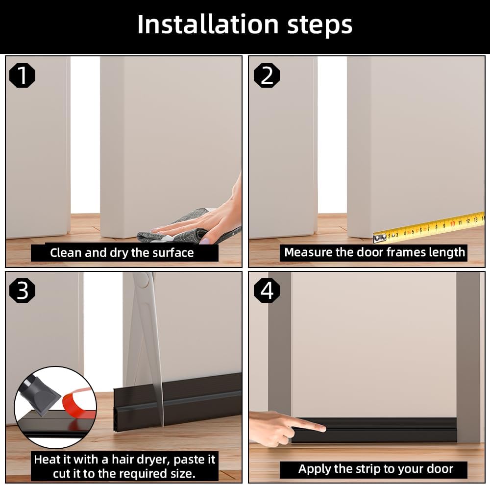 Door Draft Stopper – Practical Holiday Gift for Parents Aiming to Lower Energy Bills