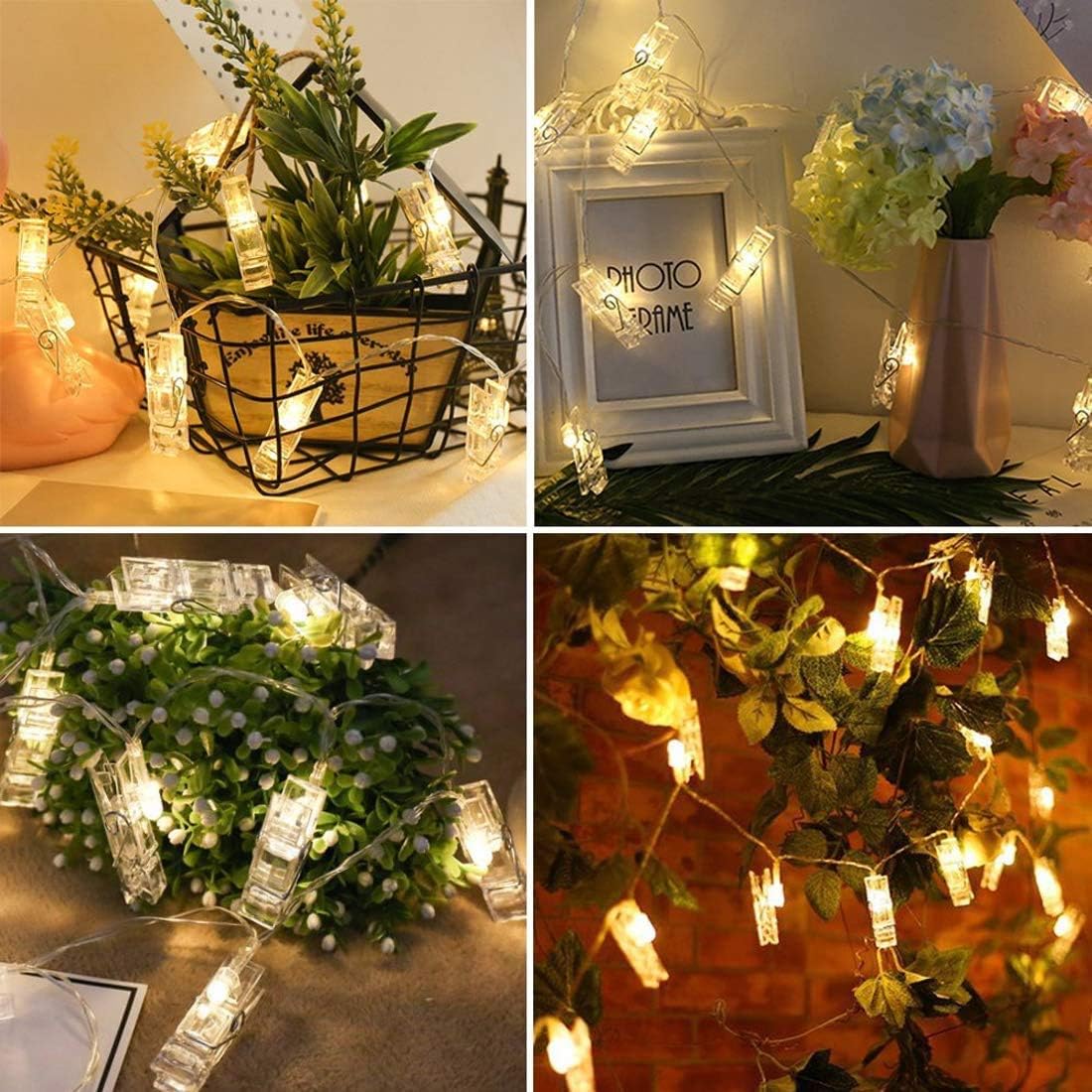 Dopheuor LED Memory Garland – Less-Is-More Bedroom Decor with Warm White 3000K Glow