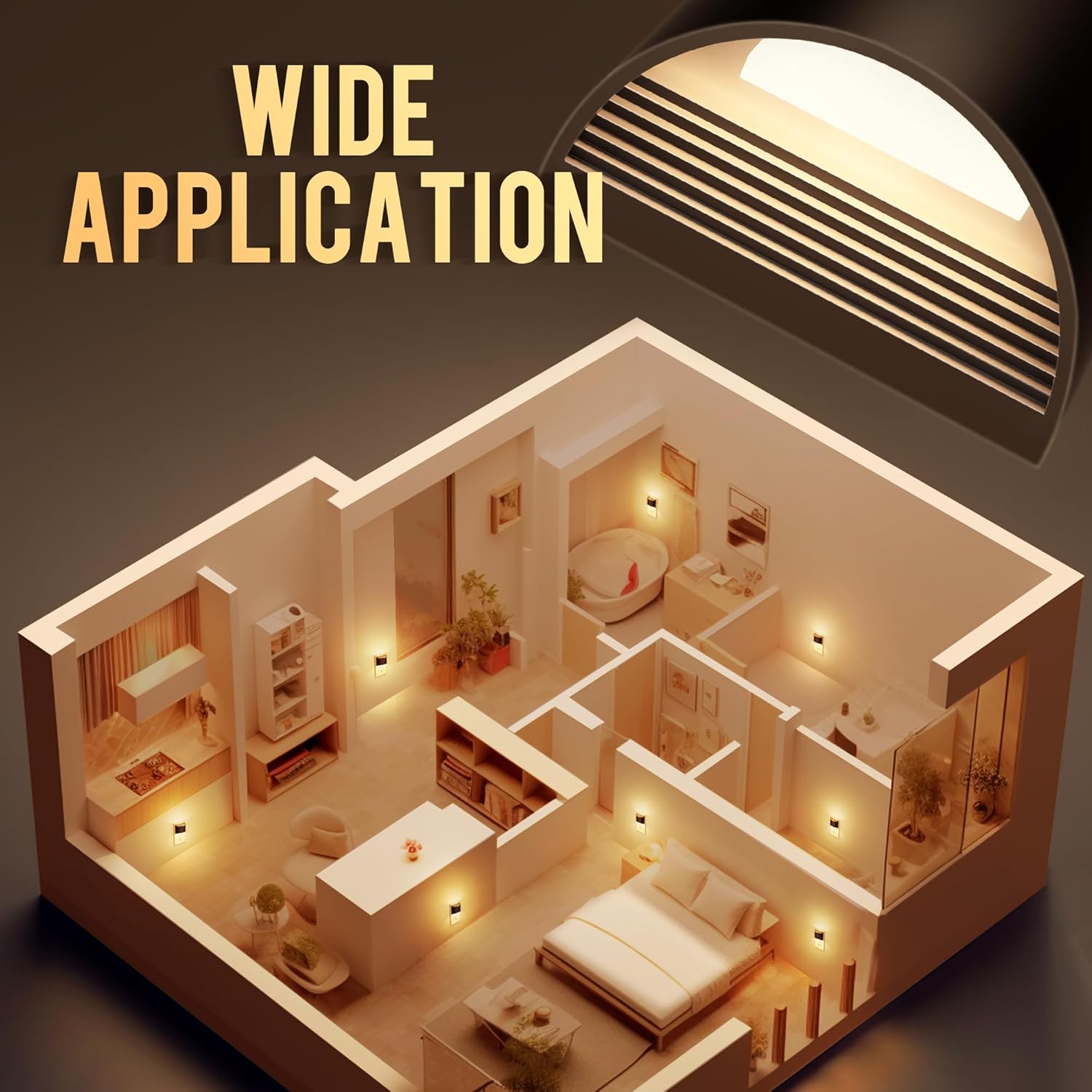DORESshop Dusk to Dawn Night Light – Soft Ambient Bathroom Light for Late Night Self Care and Bath Ritual