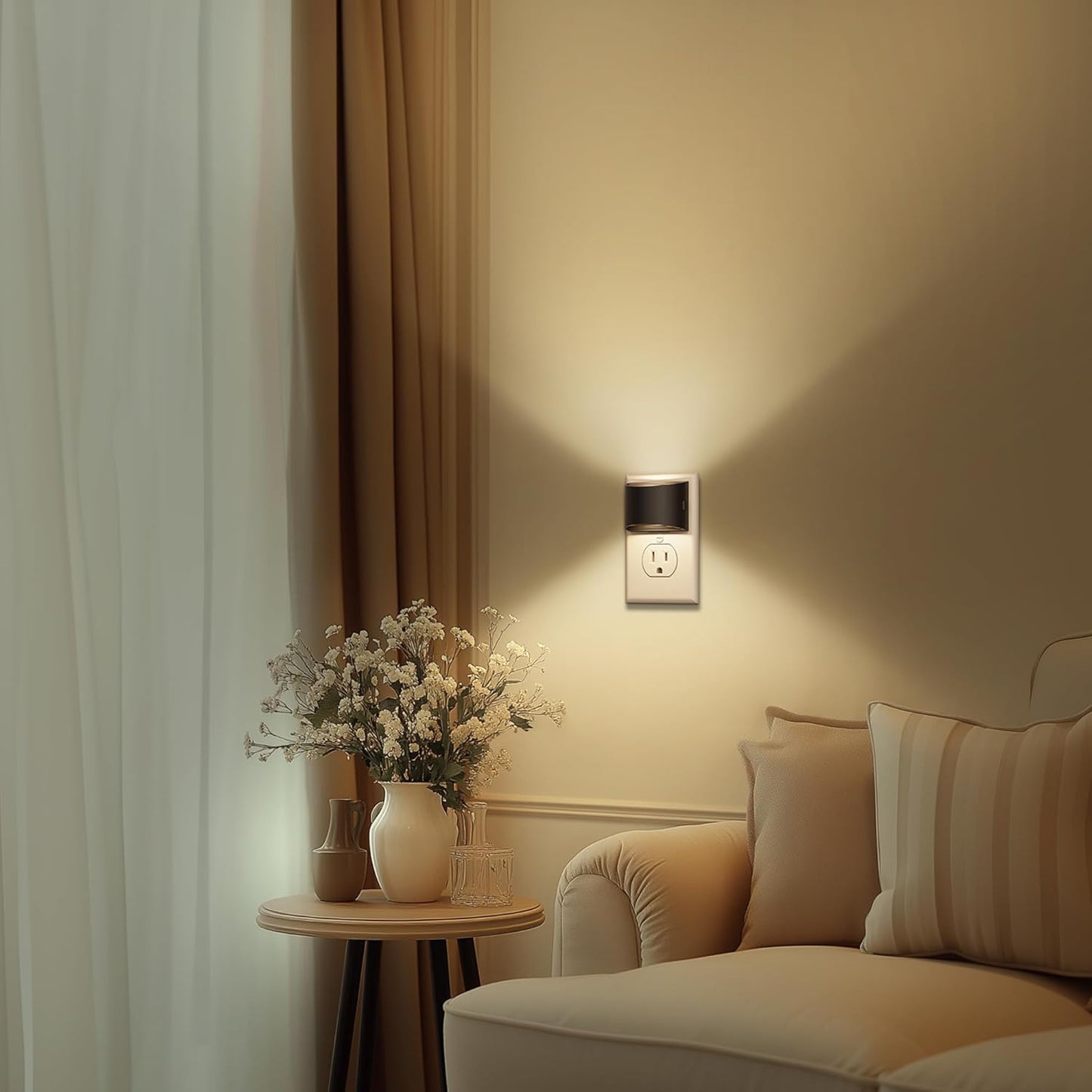 DORESshop Dusk to Dawn Night Light – Soft Ambient Bathroom Light for Late Night Self Care and Bath Ritual