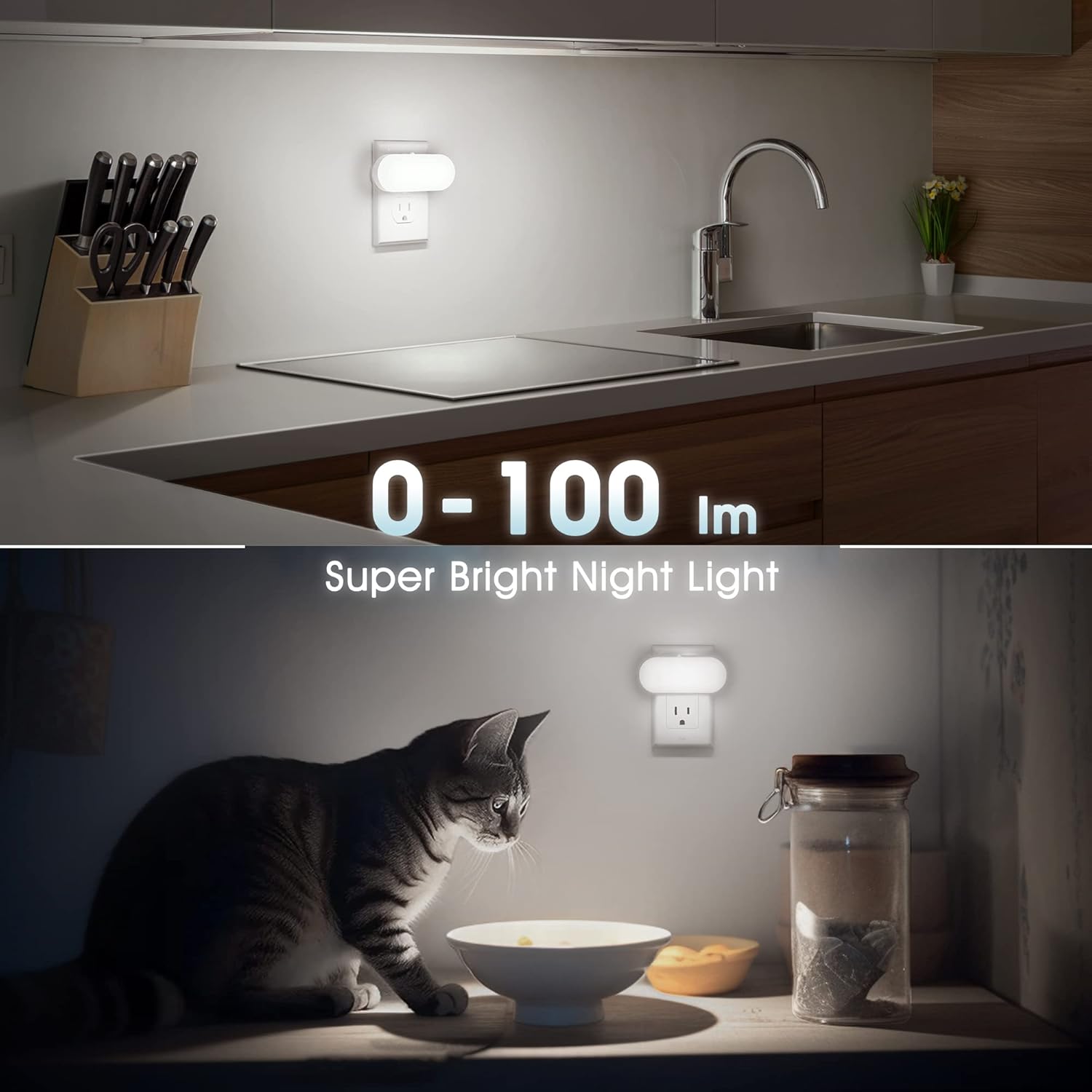DORESshop Plug-in Night Light Set – Practical Mother's Day Gift for Mom, Grandma, or Wife Who Needs Safer Nighttime Lighting