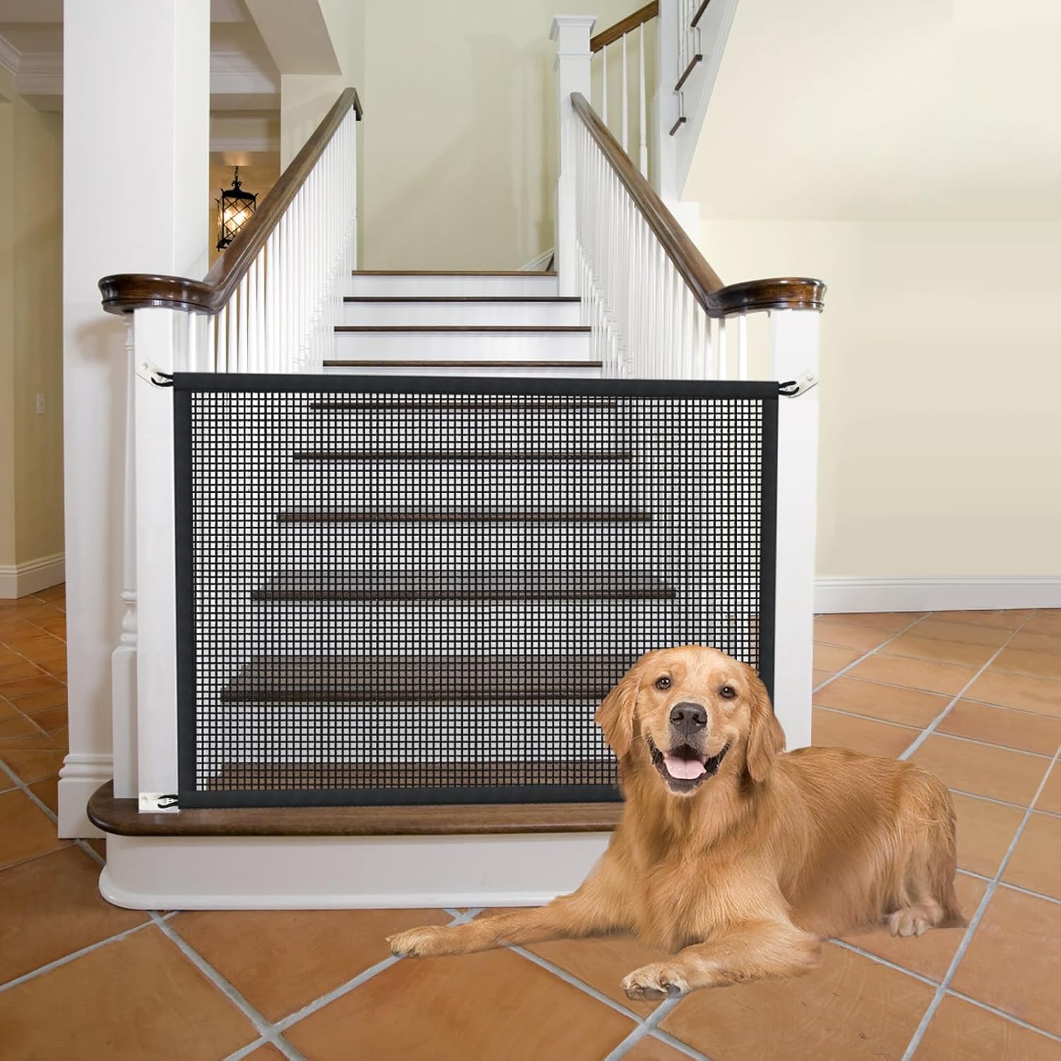 double-sided adhesive hook mounting with four fixed and four elastic hooks