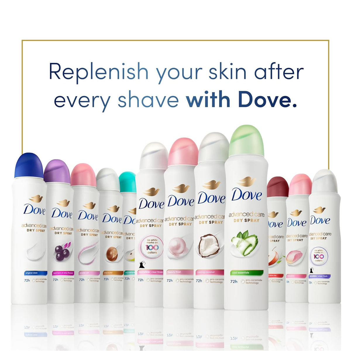 Dove Advanced Care Antiperspirant Deodorant Dry Spray Cool Essentials – Spa-Quality Alcohol-Free Dry Spray for the Refined Bathroom, 3.8 oz