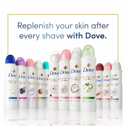 Dove Advanced Care Sensitive Skin Deodorant Spray – Evening Self-Care Ritual for Post-Shave Skin Recovery with Pro Ceramide Boost and 72 Hour Antiperspirant Defense, Lavender 3.8 oz
