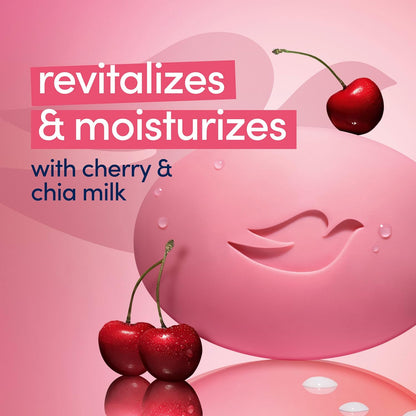 Dove Beauty Bar Revitalizante Cherry & Chia – Kid Friendly Hand Soap for Shared Family Sink, 12 Bar Bundle