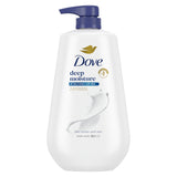 Dove Body Wash Deep Moisture 30.6 oz – Award-Winning Clean Beauty Body Cleanser in a Guest Bathroom Heirloom Bottle