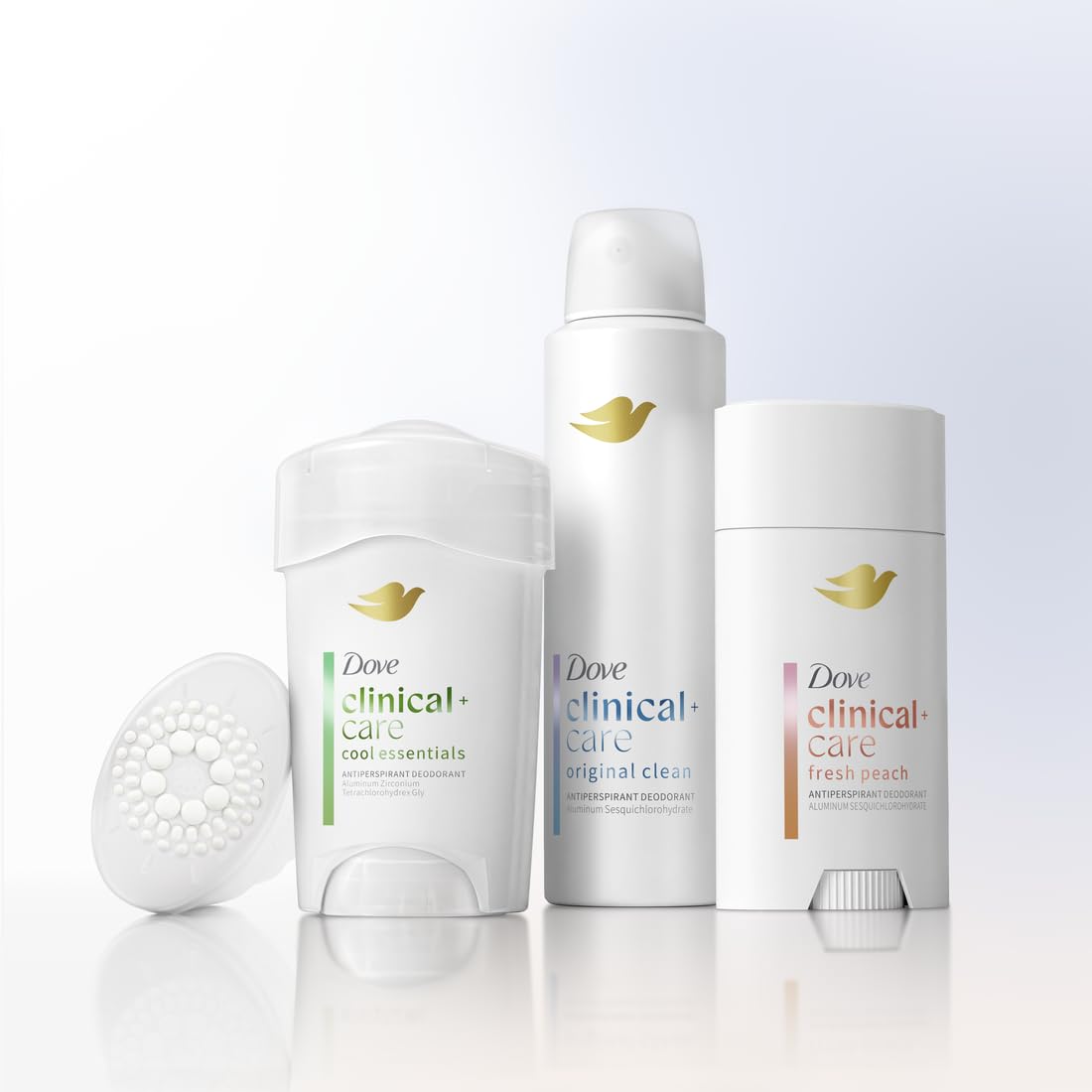Dove Clinical + Care Invisible Solid Deodorant for Women – Dermatologist-Recommended Clean Scent for a Luxurious Bath Time Ritual