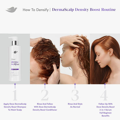 Dove Derma Scalp Density Boost Shampoo – Streamlined Daily Shampoo for Brittle Hair, Neutral Fragrance