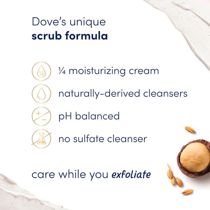 Dove Exfoliating Body Scrub Set – Nightly Wind-Down Shower Ritual for Nourished Skin