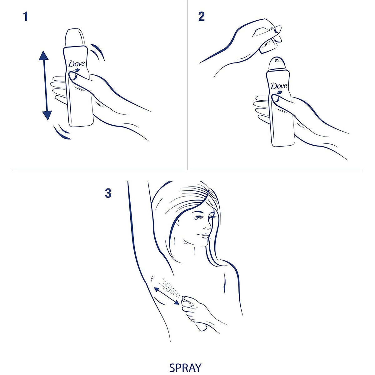 Dove Invisible Antiperspirant Dry Spray – Less-Is-More Daily Deodorant for Intentional Living, 3-Pack