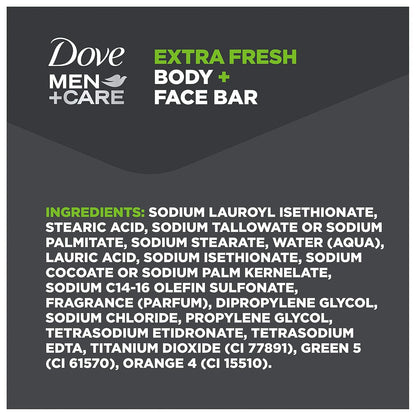 DOVE MEN + CARE Body Face and Shave Bar Extra Fresh – All-in-One Bar That Speeds Up the Pre-Work Grooming