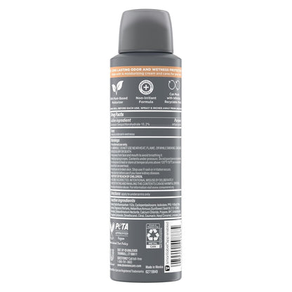 DOVE MEN + CARE Dry Spray Antiperspirant Cedarwood + Tonka 4 Count 72H Protection Plant-Based Moisturizer 3.8 oz – Ethically Made Antiperspirant for Worry-Free Daily Use