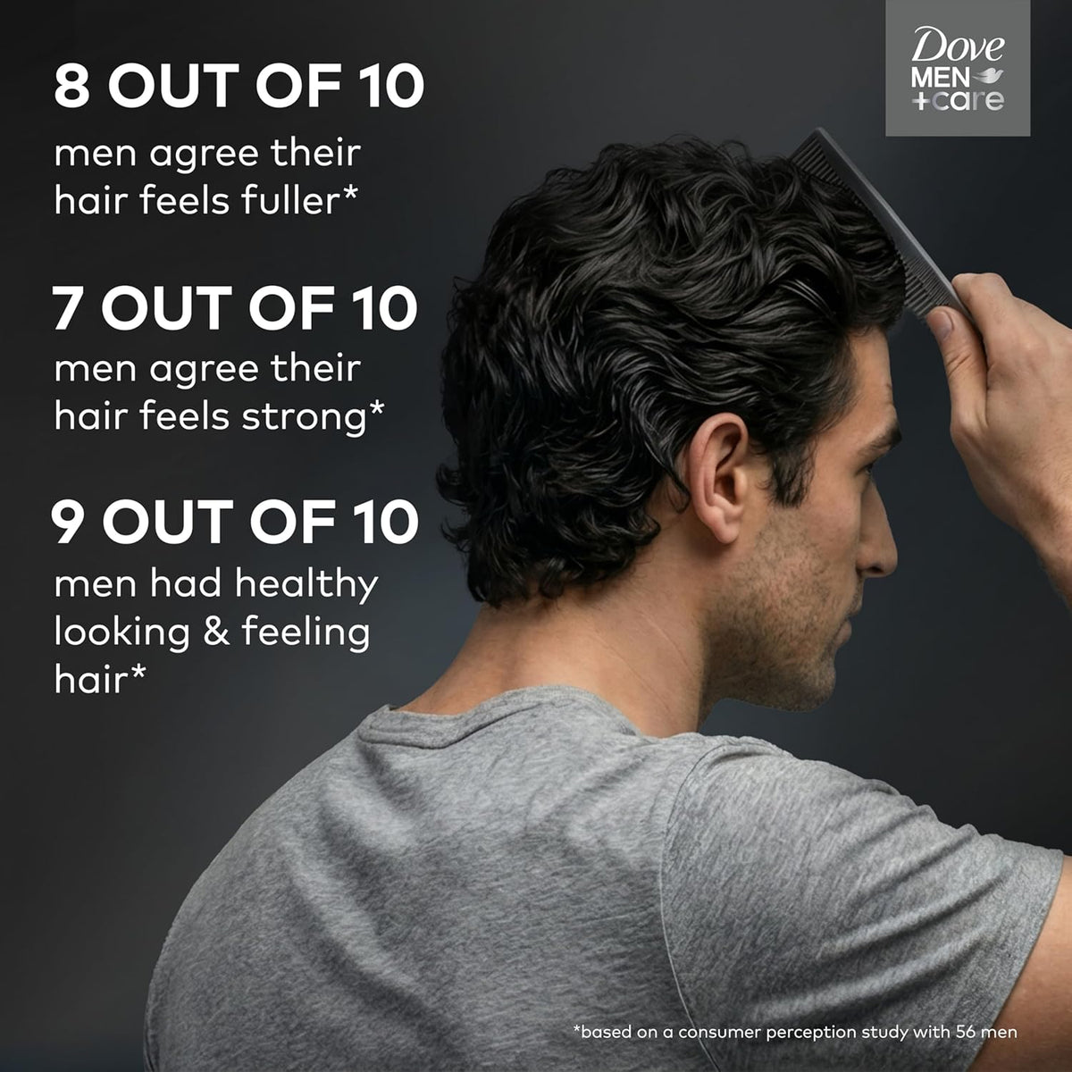 Dove Men+Care Strength Hair Wash – Quick Post-Gym Reset That Keeps Your Schedule Moving, 18 fl oz