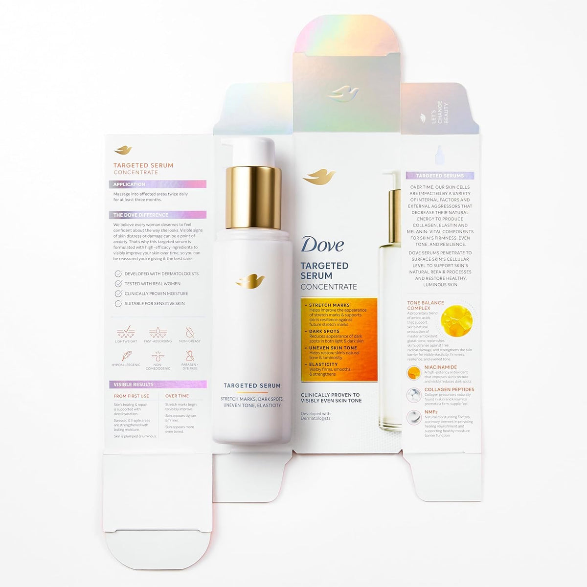 Dove Niacinamide Brightening Serum for Dark Spots and Sophisticated Bathroom Counter Aesthetic