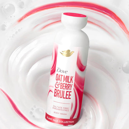 Dove Plant Milk Body Wash Berry Brulee – Spa-Like Wellbeing Ritual and Gentle Daily Cleanser for Dry Skin, 17.5 fl oz