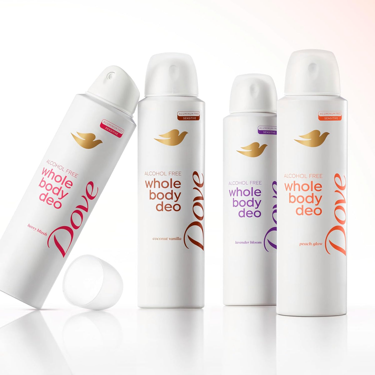 Dove Whole Body Deo Spray Peach Glow 4 oz for Nightly Wind-Down and Sensitive Skin Care 72-hour Gentle Odor Protection