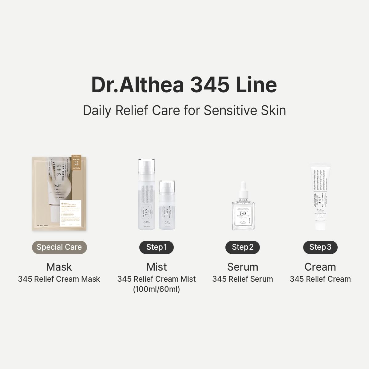 Dr.Althea 345 Relief Cream – Nightly Calming Face Moisturizer for Sensitive Skin Rituals