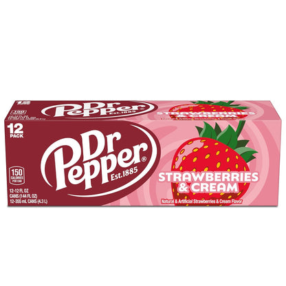 Dr Pepper Cream Soda Cans 12-Pack – Sweet Focus Companion for Home Office, Study Sessions, and Deadline Crunches