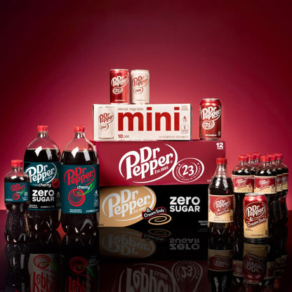 Dr Pepper Zero Sugar Soda – Game Day Sharing Gift for Football Watch Parties and Backyard BBQs, 12 fl oz, Pack of 12