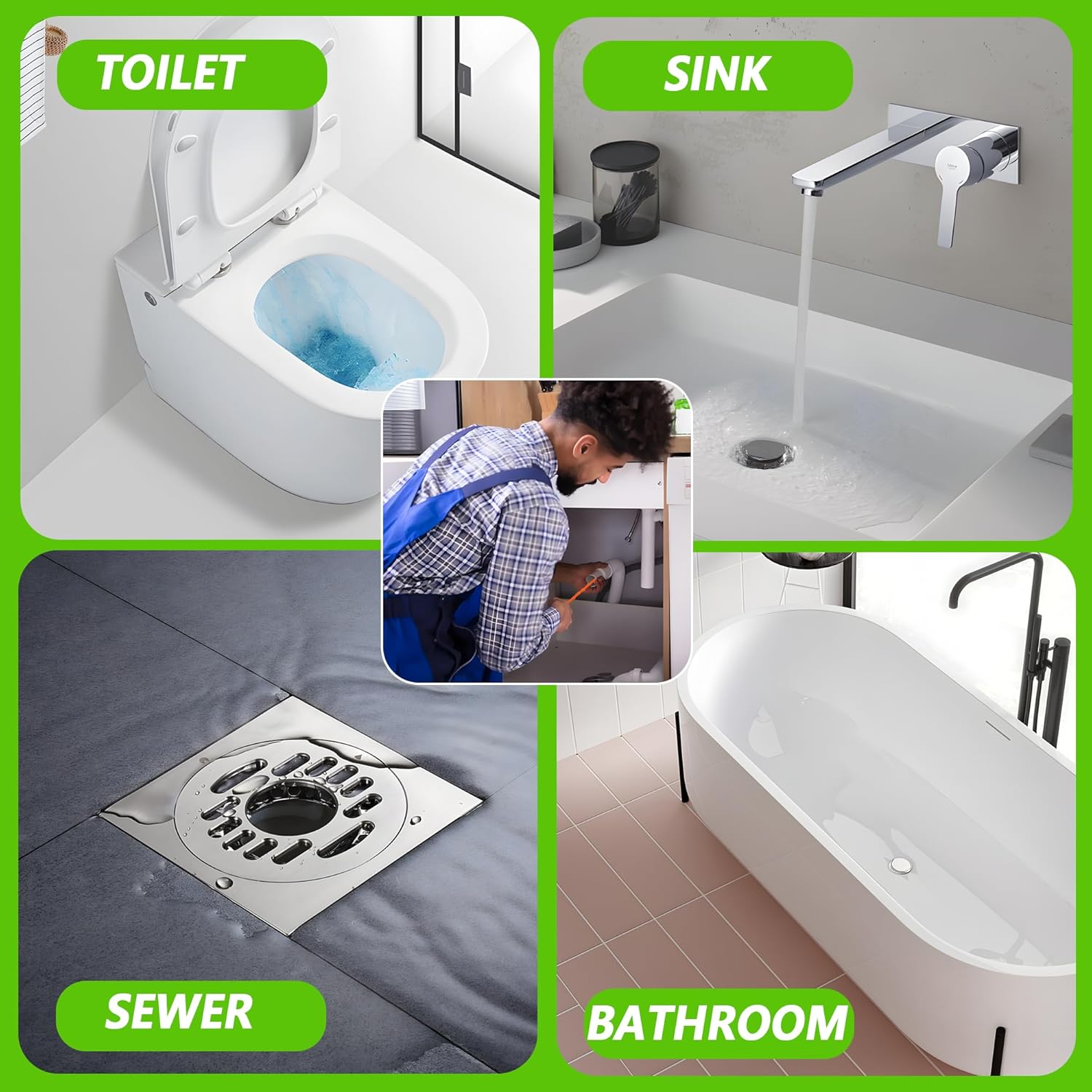Drain Clog Remover - Stylish Utility Closet Must-Have for Polished, Well-Maintained Living Spaces