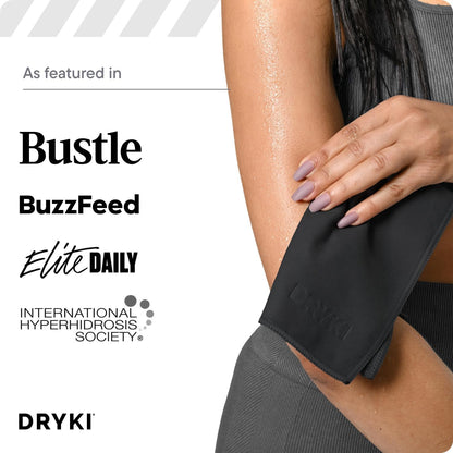 DRYKI Pocket-Sized Sweat Towels - Neutral-Toned Multi-Cloth in Dark Grey, White, and Coastal Blue
