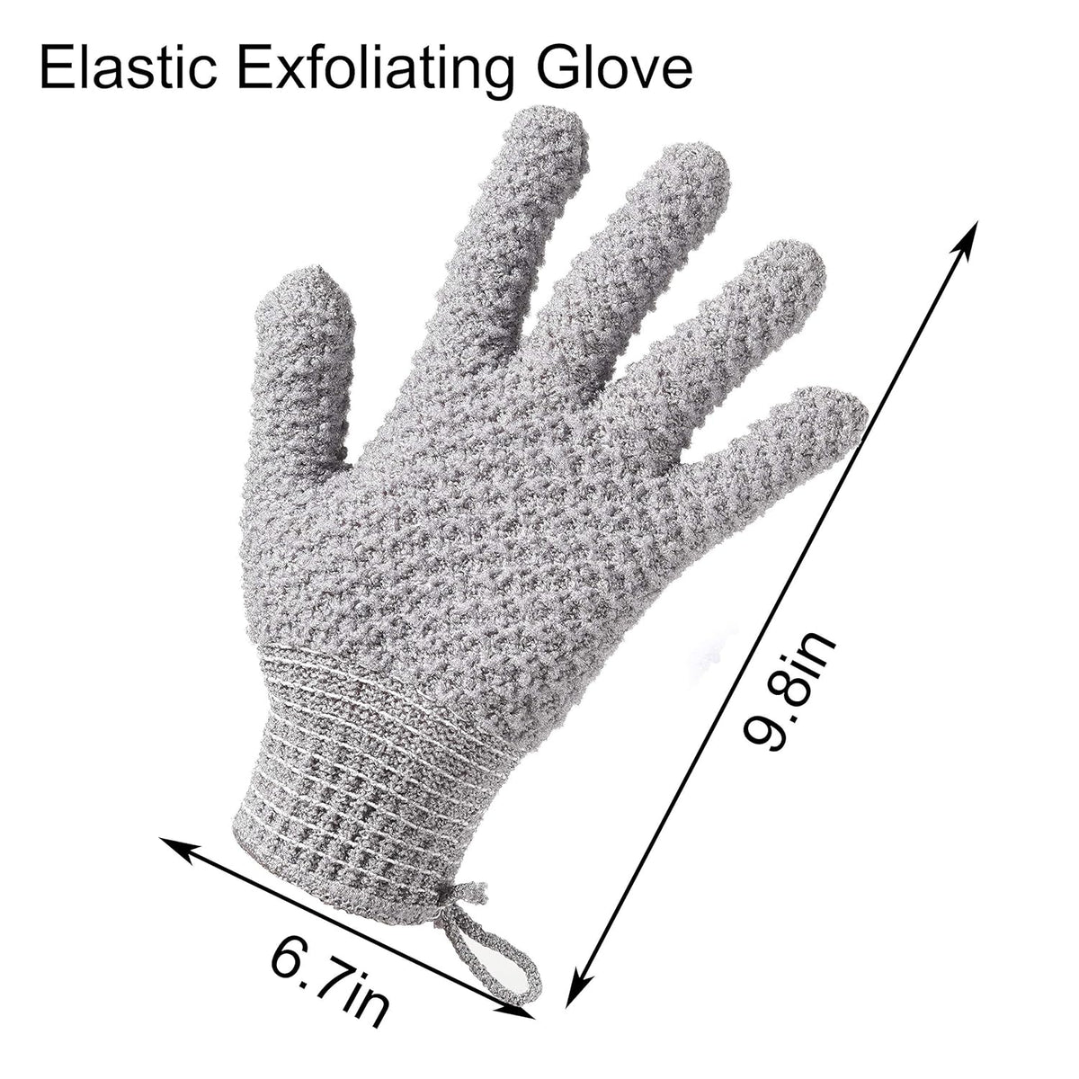 dual-sided textured nylon — soft inner surface and rough exfoliating outer surface