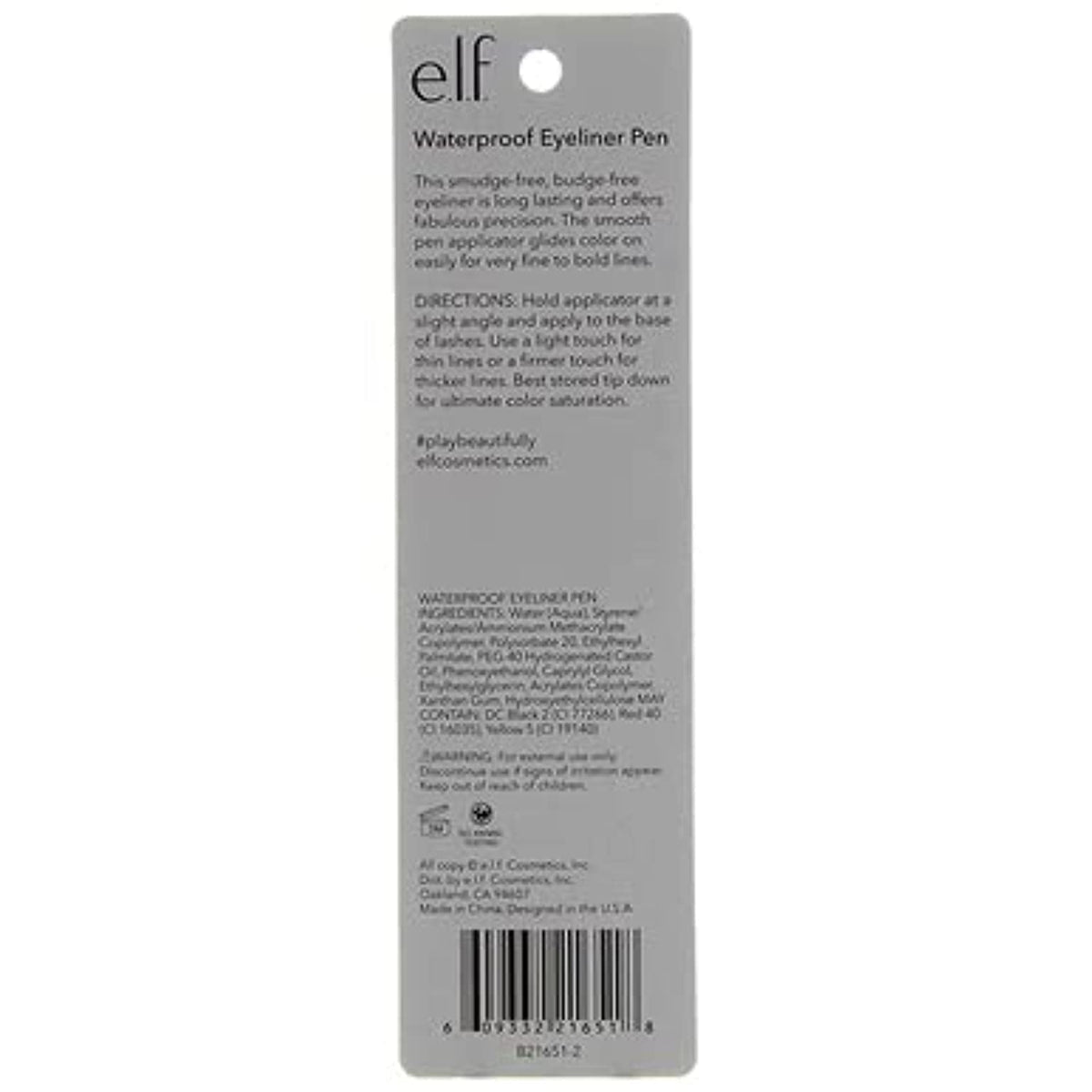 e.l.f. Gentle Liquid Eyeliner Pen for a Wind-Down Evening Pampering Session, Black Felt Tip