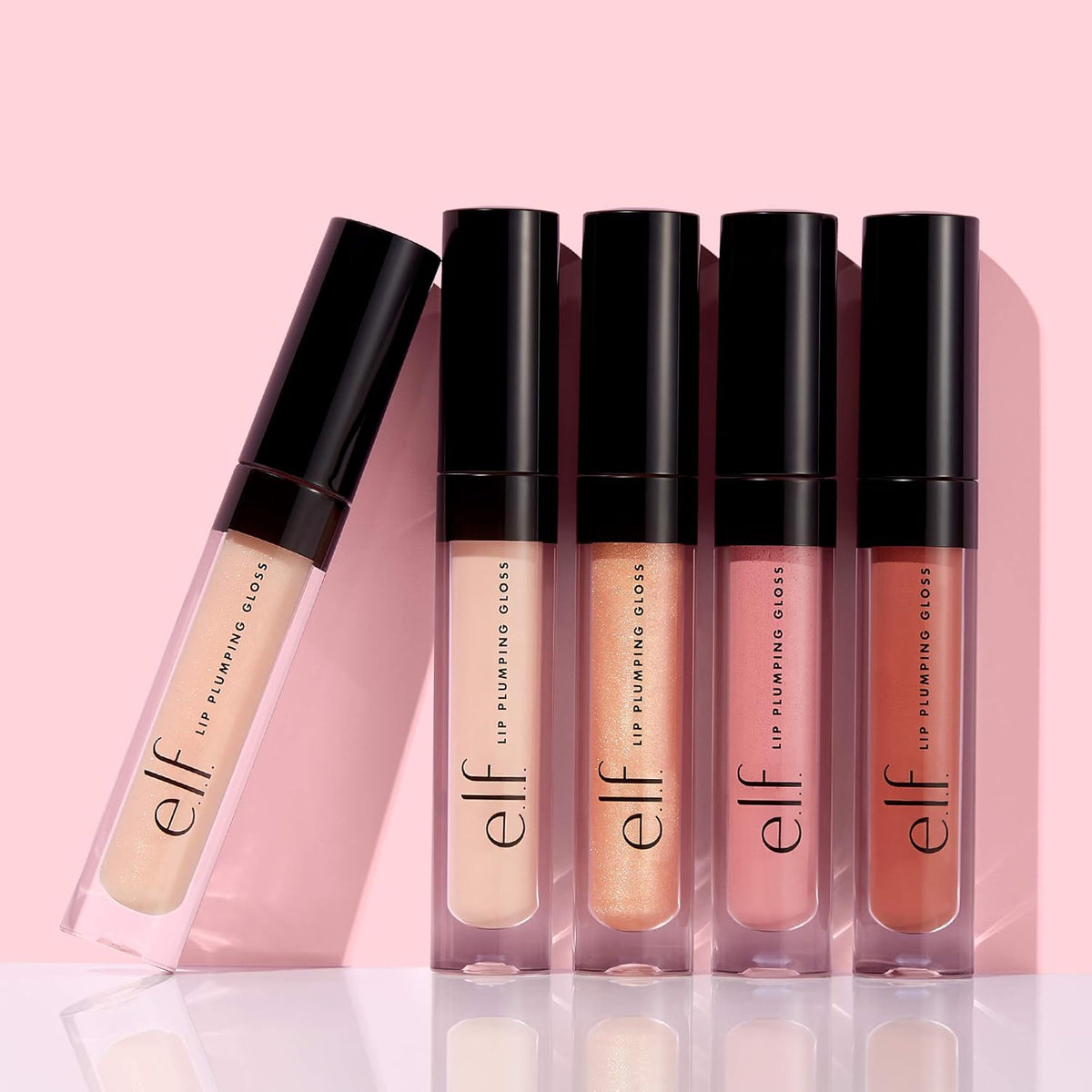 e.l.f. Lip Plumping Gloss – Premium Date-Night Lip Plumper, Vegan Glossy Color in Mauve Lady and Chocolate