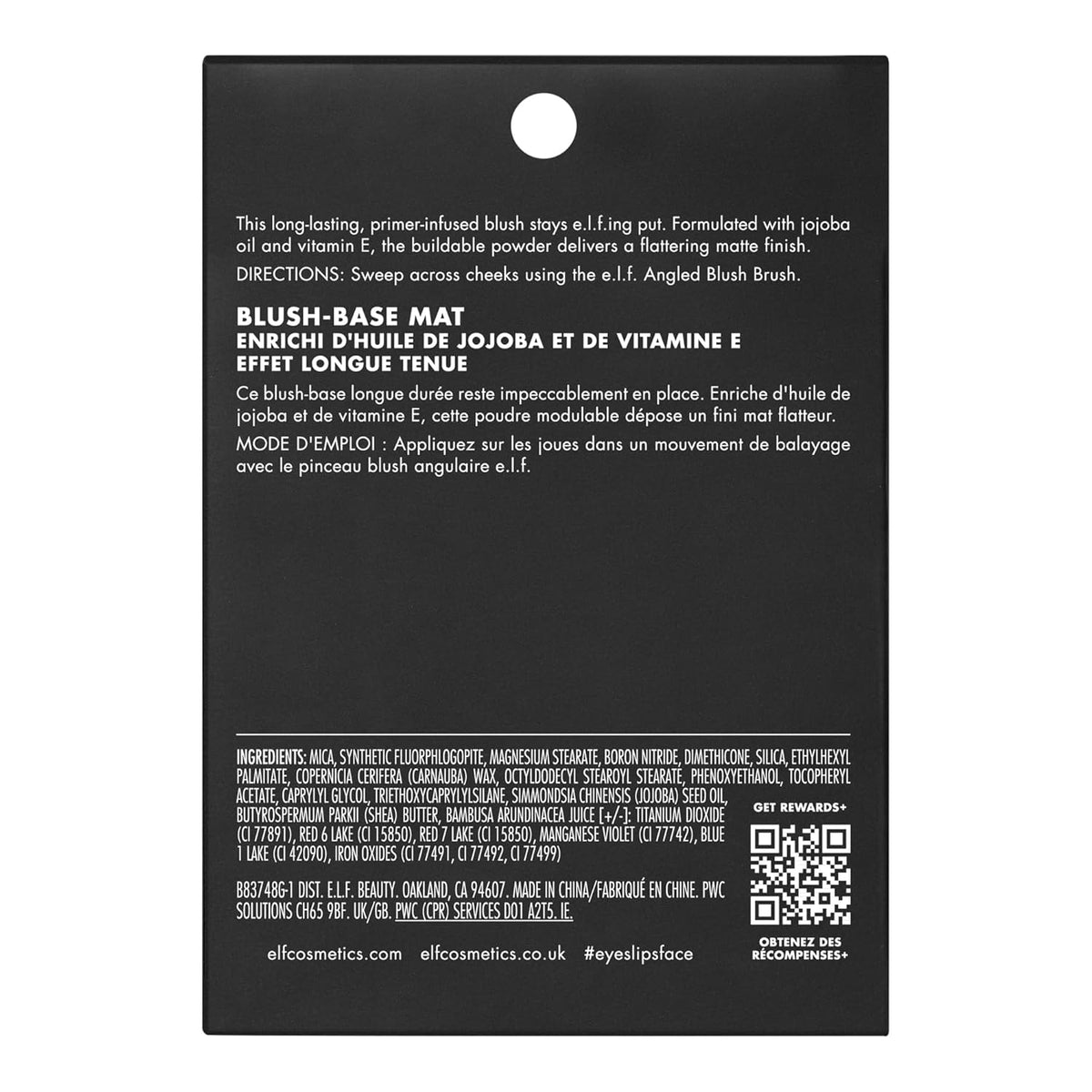 e.l.f. Matte Blush Always Rosy – Calm-Beauty Everyday Color, Primer-Infused Formula for Low-Stress Application