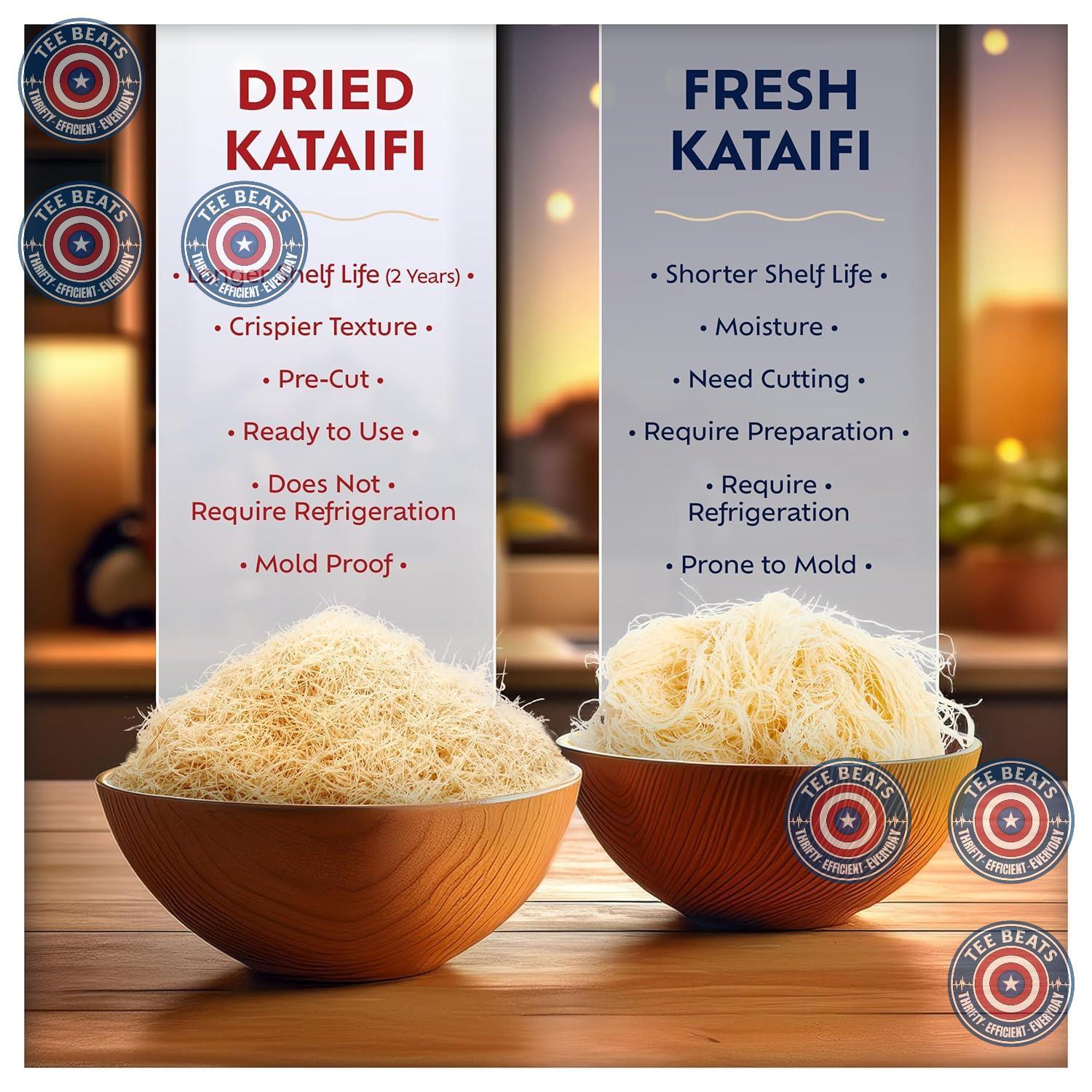 Eastanbul Chopped Kataifi Dough – Halal-Certified Baking Ingredient for Family Ramadan and Eid Entertaining, Authentic Turkish Kunafa Dough, 170g