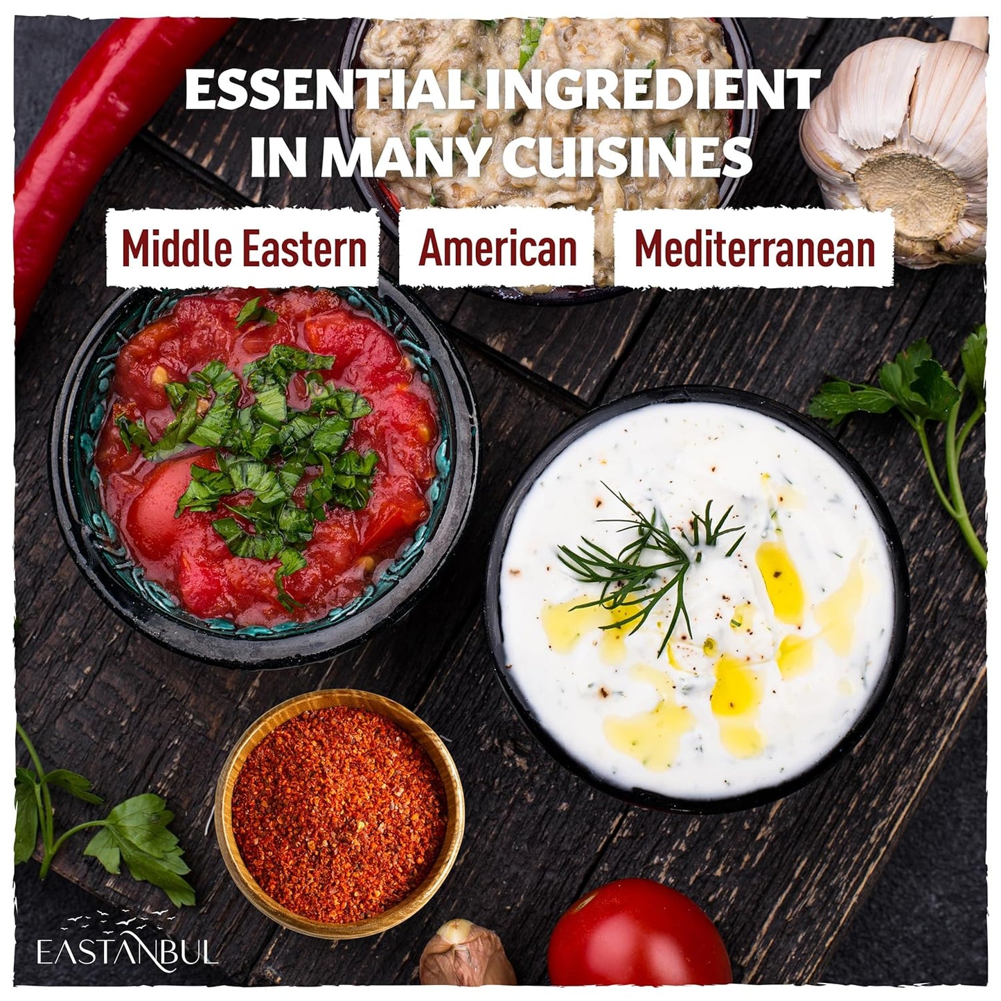Eastanbul Crushed Aleppo Pepper – Non-Irradiated Spice for Whole-Food Kitchens, No MSG Added