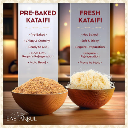 Eastanbul Ready-to-Use Kataifi – Three-Ingredient Halal Dough for Nourishing Family Pudding and Feel-Good Treats