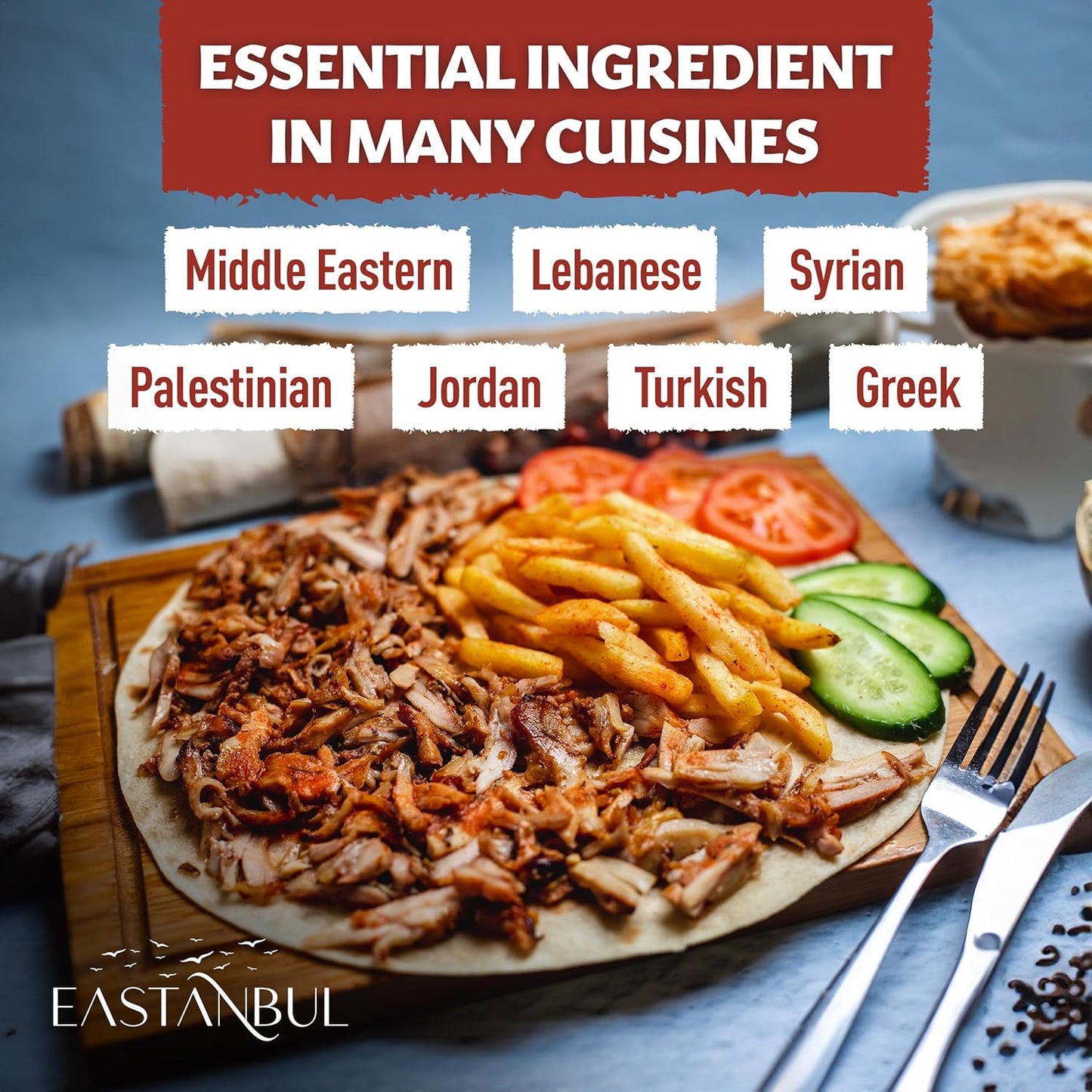 Eastanbul Shawarma Blend – Travel-Friendly Middle Eastern Seasoning for Camping Cookouts and Patio Dinners, 7.1oz