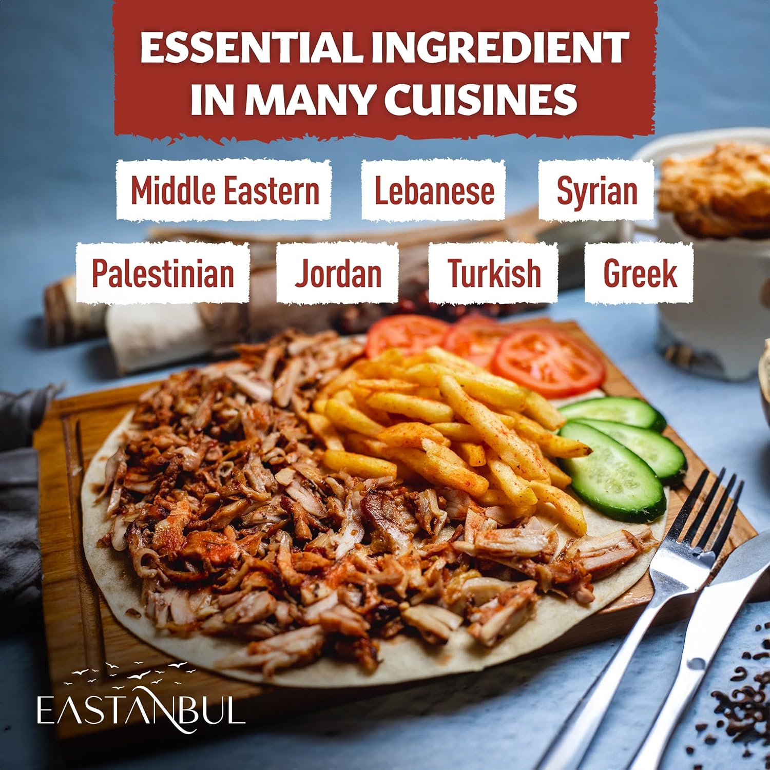 Eastanbul Shawarma Blend – Travel-Friendly Middle Eastern Seasoning for Camping Cookouts and Patio Dinners, 7.1oz