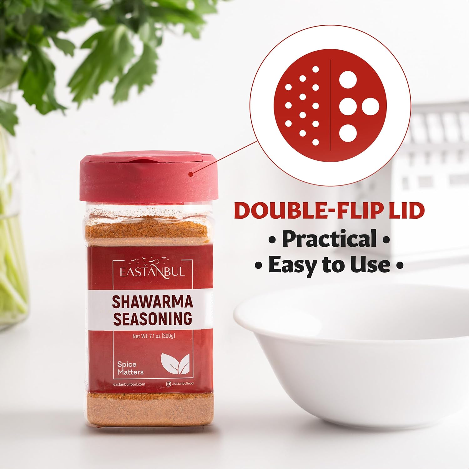 Eastanbul Shawarma Blend – Travel-Friendly Middle Eastern Seasoning for Camping Cookouts and Patio Dinners, 7.1oz